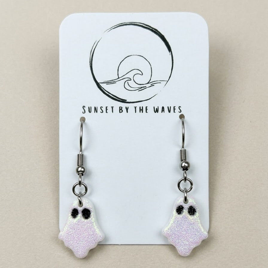 Glittery Ghost Earrings
