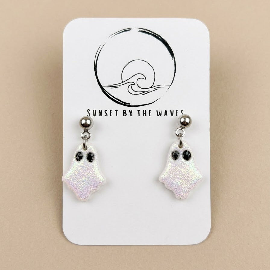 Glittery Ghost Earrings