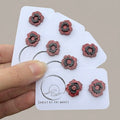 Glitter Poppy stud earrings