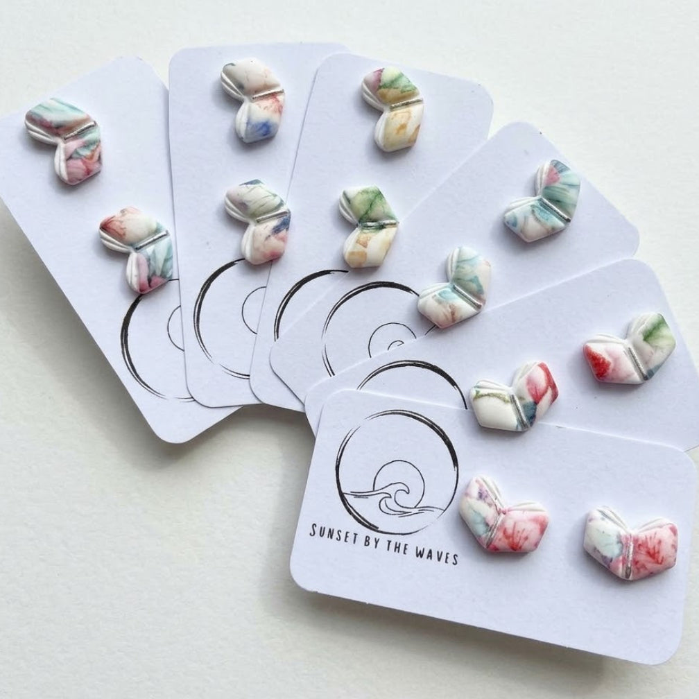 Book stud earring