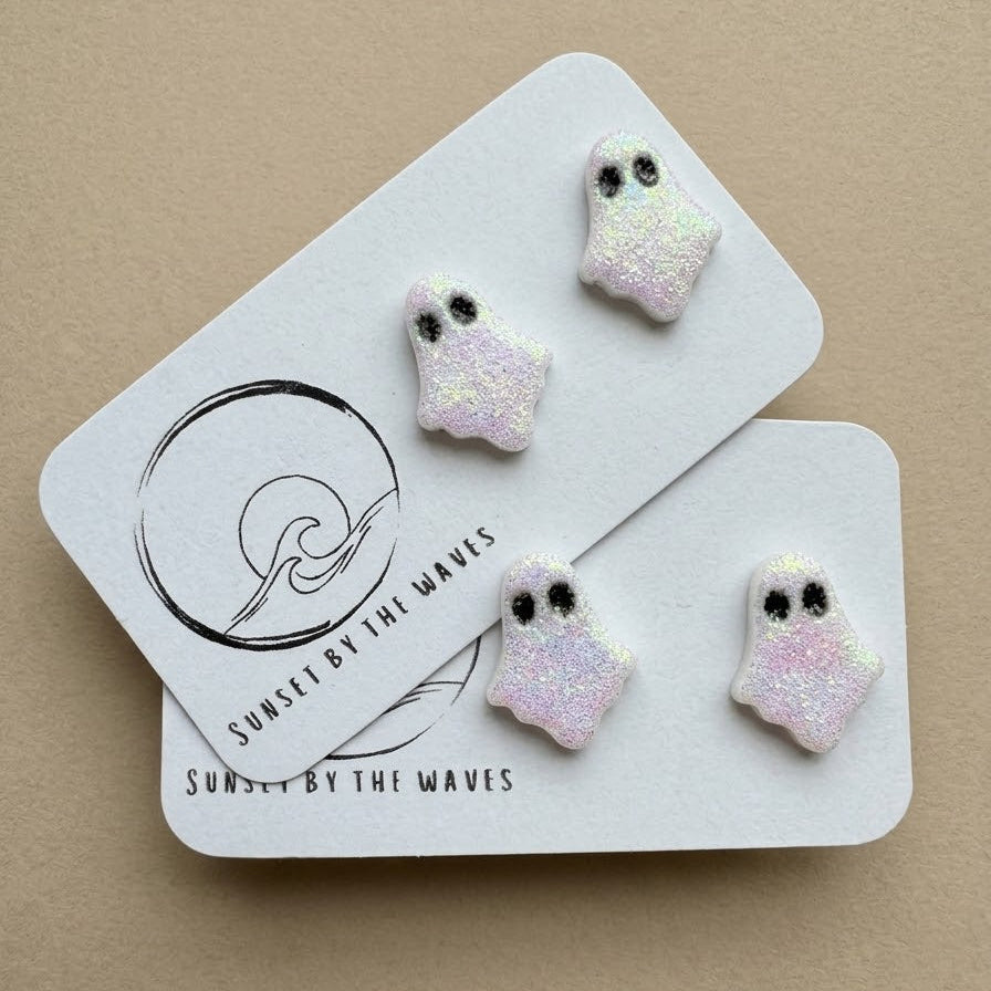 Glittery Ghost Earrings