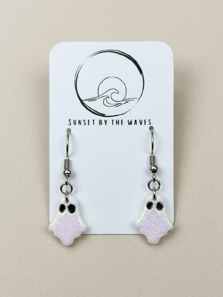 Glittery Ghost Earrings