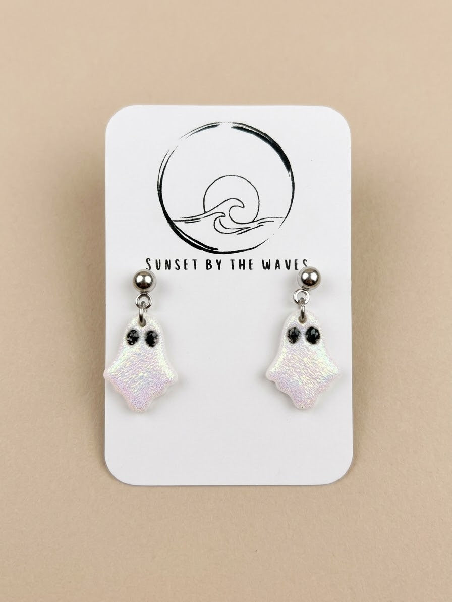 Glittery Ghost Earrings