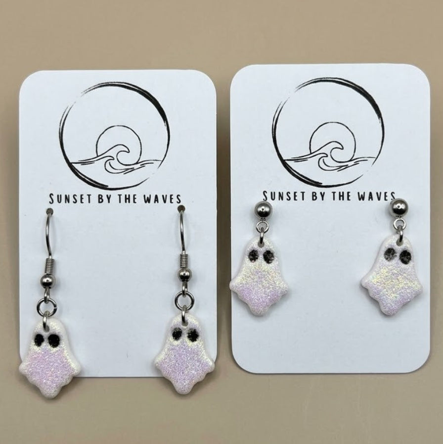 Glittery Ghost Earrings